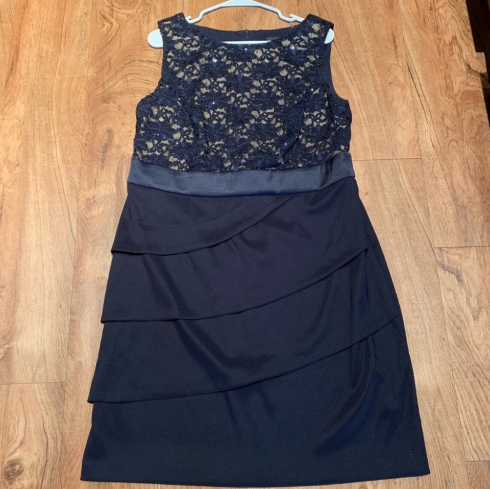 Connected Apparel Navy Dress 14W